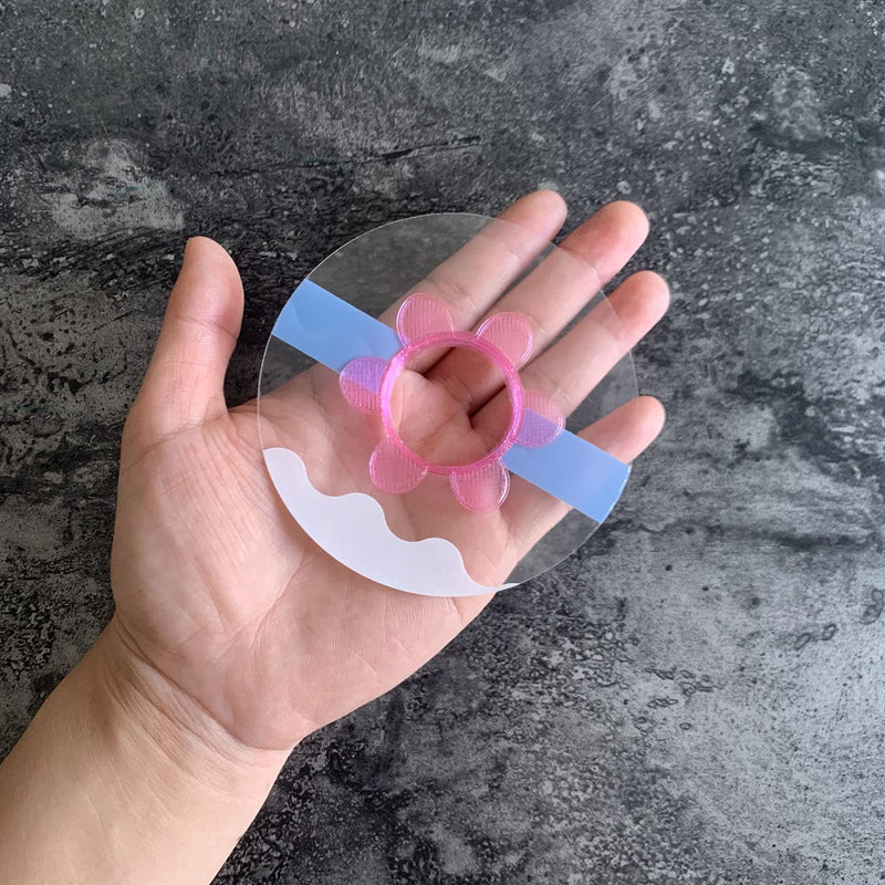 Freestyle Sensor Covers Waterproof,40+1 Pack Freestyle Patches,One Plastic Libre Sensor Cover and 40pcs Clear CGM Adhesive Patches with Hole (Pink Cover+Clear Patches) Pink Cover+clear Patches