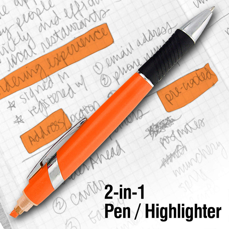 Highlighter with Ballpoint Pen Combo, Comes in an array of bright colors, 5 pack