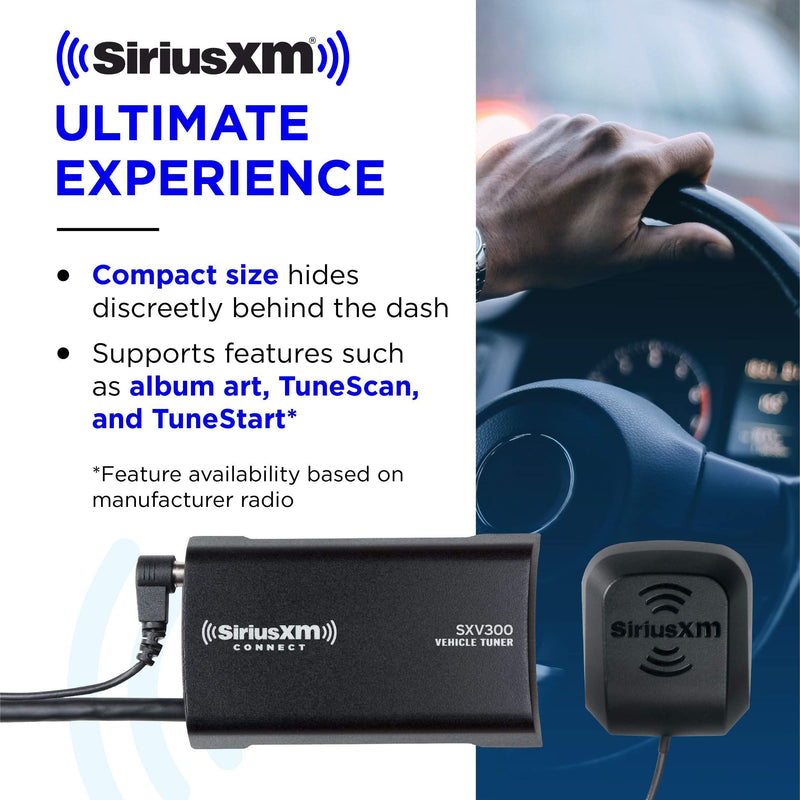 SiriusXM SXV300v1 Connect Vehicle Tuner Kit for Satellite Radio with Free 3 Months Satellite and Streaming Service