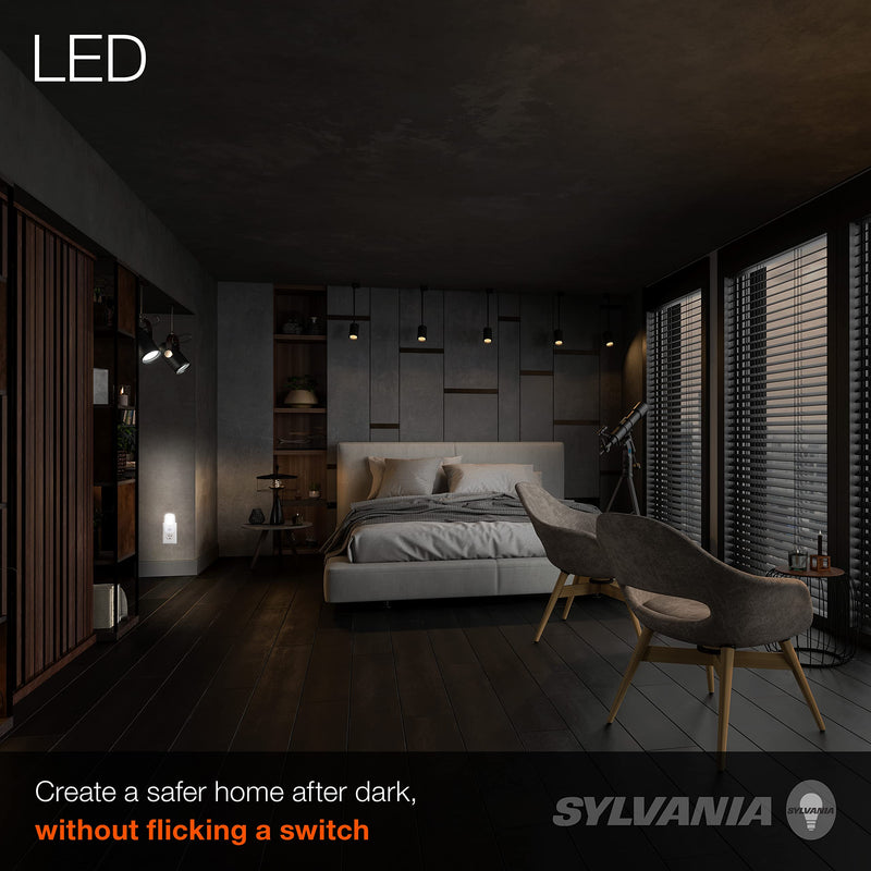 SYLVANIA LED Mini Automatic Plug-In Night Light with Sensor, Motion Activated, Dusk to Dawn, Warm White, Plug-In Type - 1 Pack (64988)