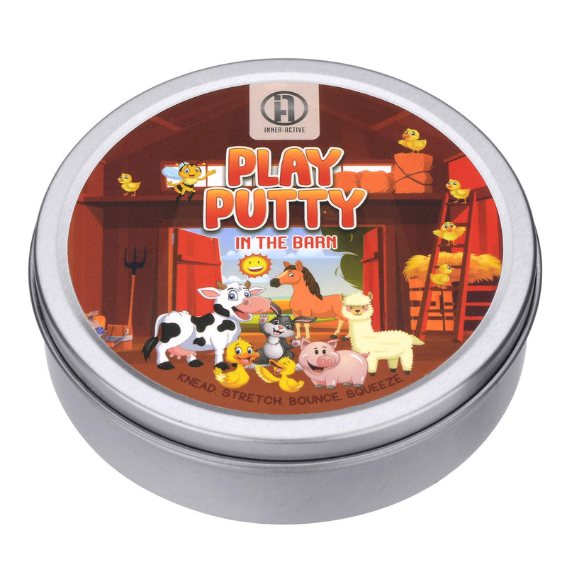 INNER-ACTIVE Play Putty Therapy Putty for Kids with Charms in The Barn Theraputty Medium Resistance, Increase fine Motor Skills and Finger Strength, Occupational and Physical Therapist Recommended