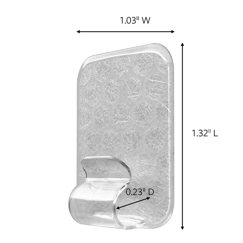 Command Adjustables Repositionable Clips, Clear, 1/2 lb. Capacity, 16-Clips, 36-Strips, Decorate Damage-Free 16 Clips