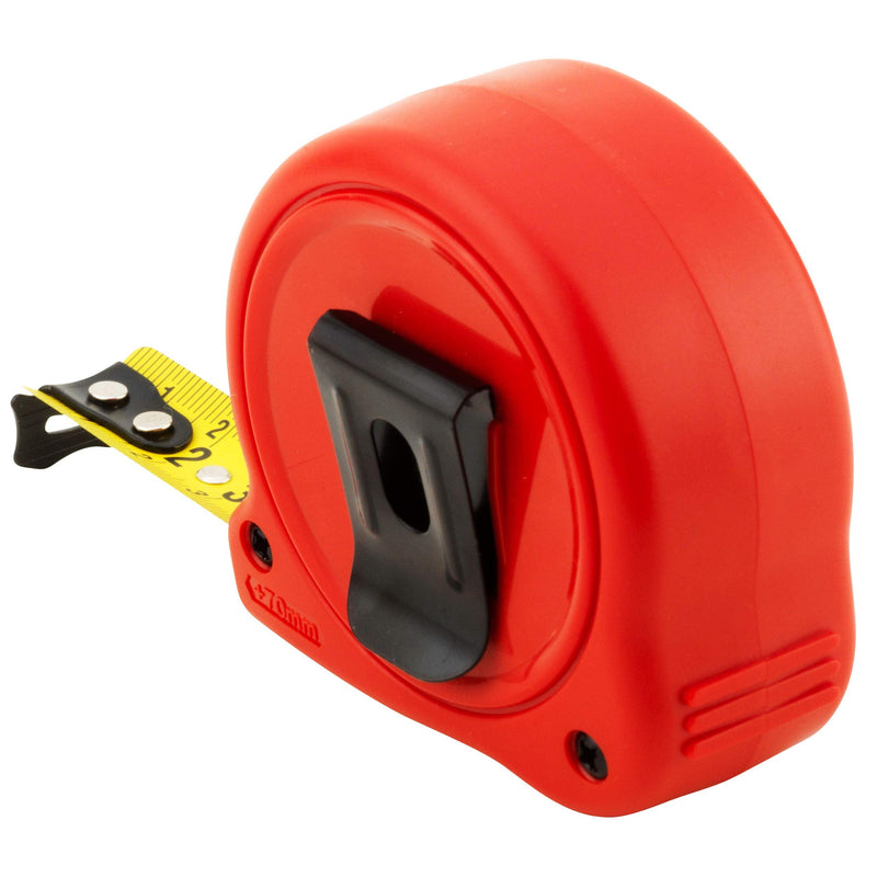 SOLA tape measure - COMPACT - 3m / 16mm - pocket tape measure with belt clip - steel tape, painted yellow with mm scale - accuracy class II - roll meter with movable end hook - meter measure length - 3m/16mm