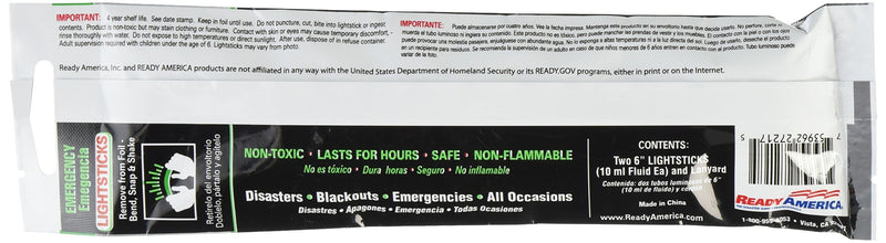 8-Hour Emergency Lighsticks (2 Pack), Green