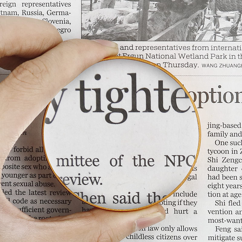 6X Paperweight Mirror Round Shape Hd Magnifying Magnifying Glass Dome Genuine Glass Paperweight Map Magnifying Glass and Reading Aid (No Handle) No Handle