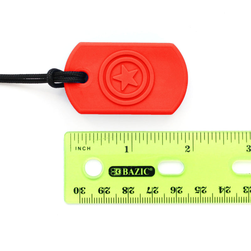ARK's Super Star Sensory Chew Necklace, Made in The USA (Soft for Mild Chewing, Red)