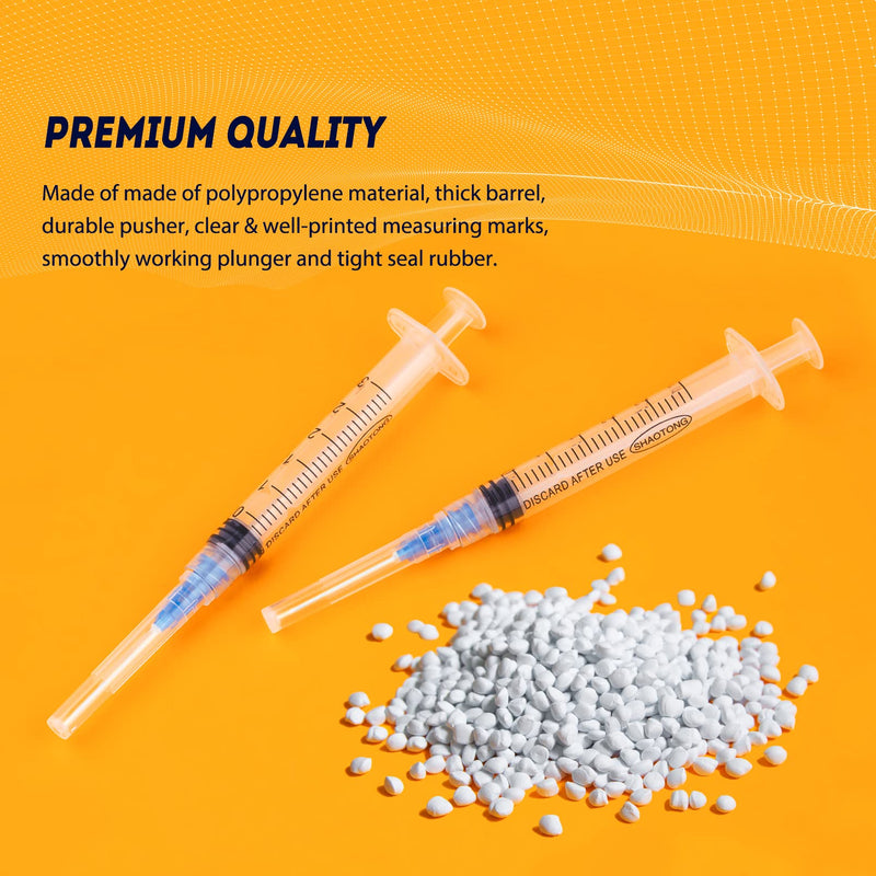 SHAOTONG 20 Pack 3ml/cc Luer Lock with 23 Ga Dispensing Tools, Individually Wrapped, for Industrial Dispensing, Science Lab, Refilling Cartridges or Glue Applicator