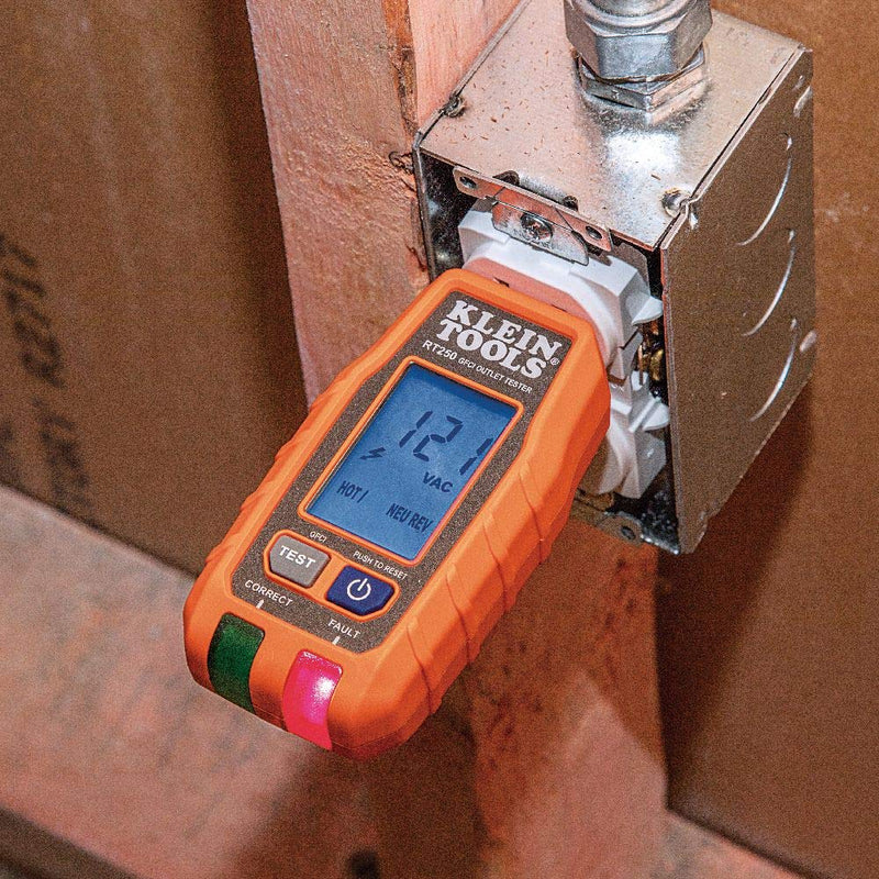 Klein Tools 80041 Outlet Repair Tool Kit with GFCI Receptacle Tester, Non Contact Voltage Tester and Wire Stripper, 3-Piece Outlet Repair Kit