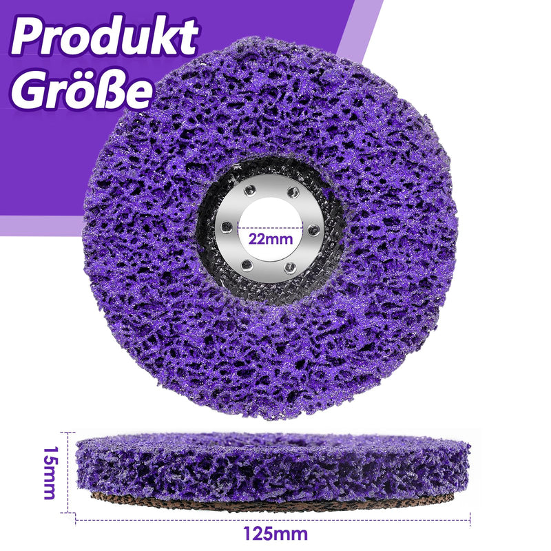 Pack of 5 125 mm CSD disc grinding disc, coarse cleaning disc, nylon fabric disc, grinding discs for angle grinders, cleaning, removing paint, rust, weld seams and oxidation