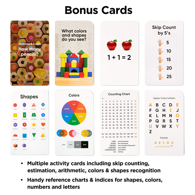 Think Tank Scholar Preschool Flash Cards Bundle - Alphabet (ABC) Letters, Math Numbers & Counting, Colors & Shapes, First Words & Opposites, & Rhyming for Toddlers Ages 2-6