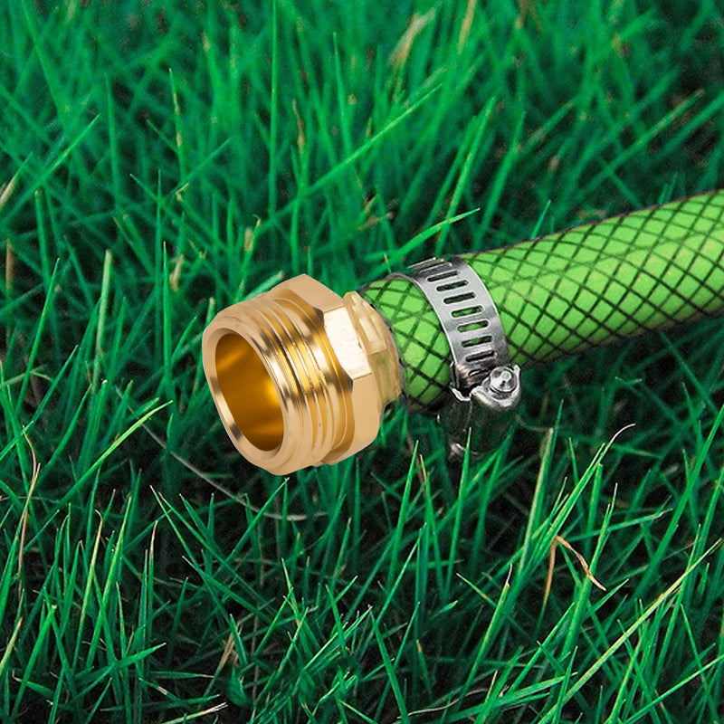 Hourleey Garden Hose Repair Connector with Clamps, Fit for 3/4" or 5/8" Garden Hose Fitting, 2 Set 2-Set