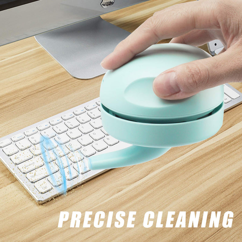 Desktop Vacuum Cleaner USB Charging with Vacuum Nozzle Cleaning Brush, Detachable Design & Portable Mini Table Dust Vaccum Cleaner, Best Cleaner for Cleaning Dust, Crumbs, Piano, Computer, Car Etc