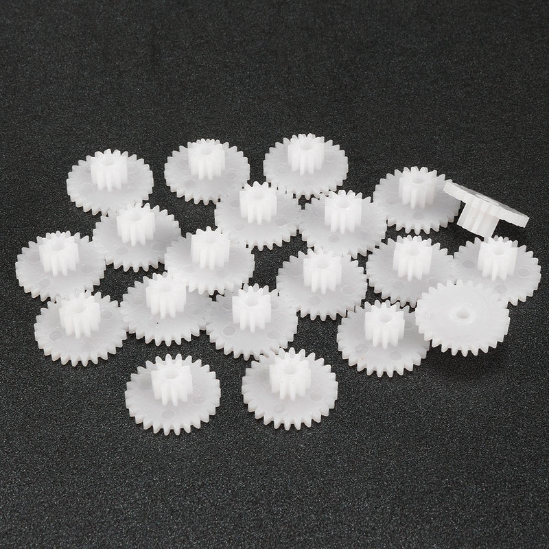 uxcell 20pcs Plastic Gears 26 Teeth Model 26102B Reduction Gear Plastic Worm Gears for RC Car Robot Motor