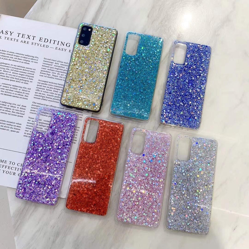 Topwin Galaxy Note 20 Ultra 5G Glitter Case, Sparkle Bling Shiny Diamond Slim Soft Reflective Clear TPU Rubber Bumper Girl Women Protective Case for Samsung Galaxy Note 20 Ultra 6.9 inch 2020 (Purple) Purpld
