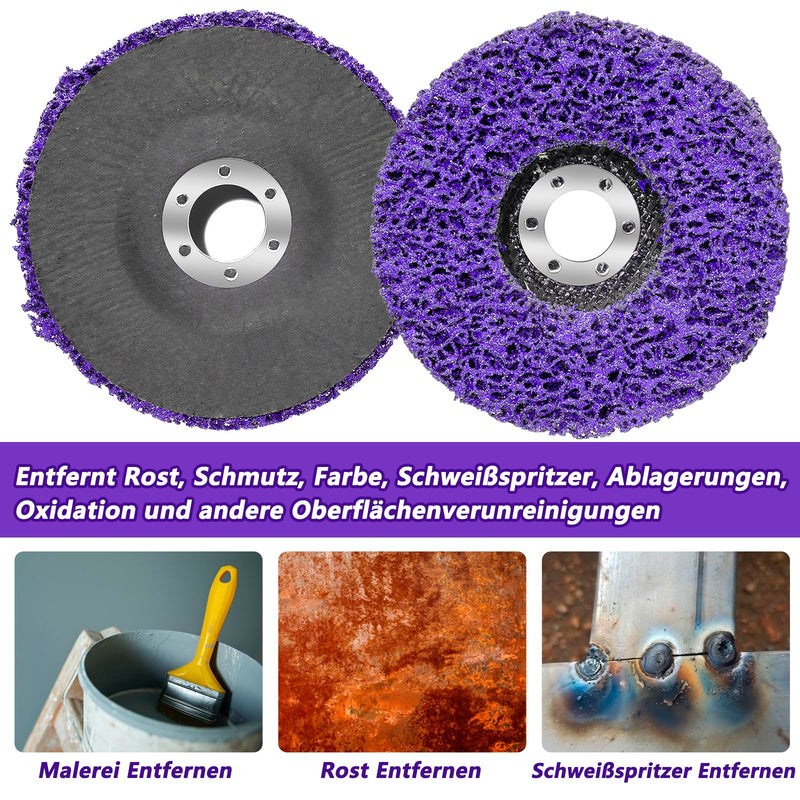 Pack of 5 125 mm CSD disc grinding disc, coarse cleaning disc, nylon fabric disc, grinding discs for angle grinders, cleaning, removing paint, rust, weld seams and oxidation