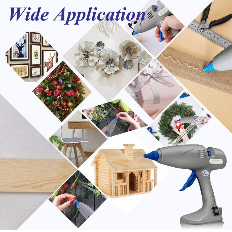 Hot Glue Gun, Upgrade Glue Gun No Dripping 80 & 120W, BLEDS Stand-Up Hot Melt Glue Gun Kit Full Size Dual Temperature With 12 Glue Sticks for Craft, Creative, Office, Decoration, DIY, Quick Repairs