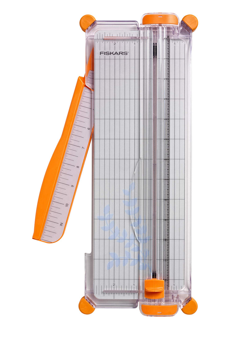 Fiskars SureCut Portable Paper Trimmer, 12 Inch Cut , Orange - 154450-1009