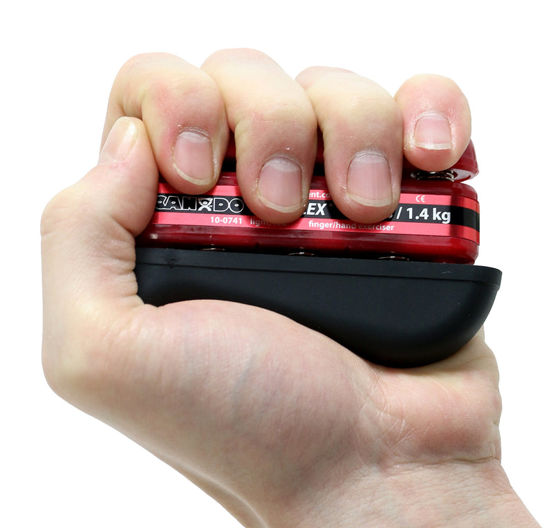CanDo 10-0741 Digi-Flex Hand Exerciser, Finger 3.0 lb/Hand 10.0 lb, Red-Light Red: Light Single