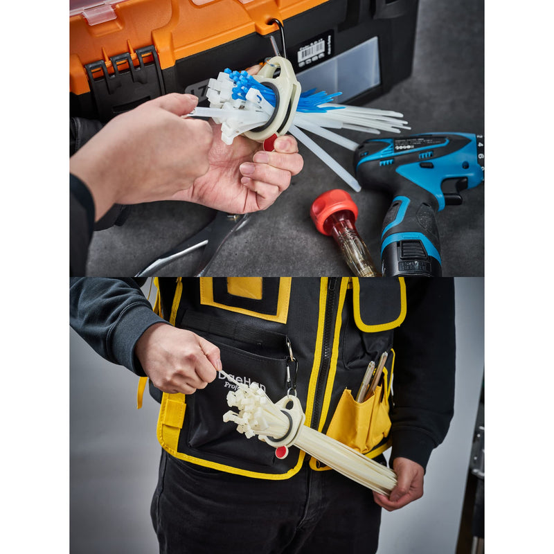 DMTT Zip Tie Organizer Band with 10 Pcs of 8 inch Black Zip Ties for Cable ties Arrangement and Waste Reduction. DMTT_01 Zip Ties Band_001 1- 1 Pc