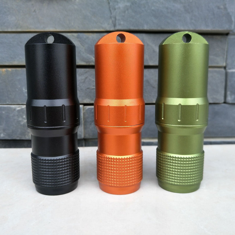 EKLOEN Waterproof EDC Capsule Tube, Portable Survival Waterproof Pill Container Outdoor Waterproof Capsule Seal Bottle Holder Case EDC Emergency Tool(Green) Green