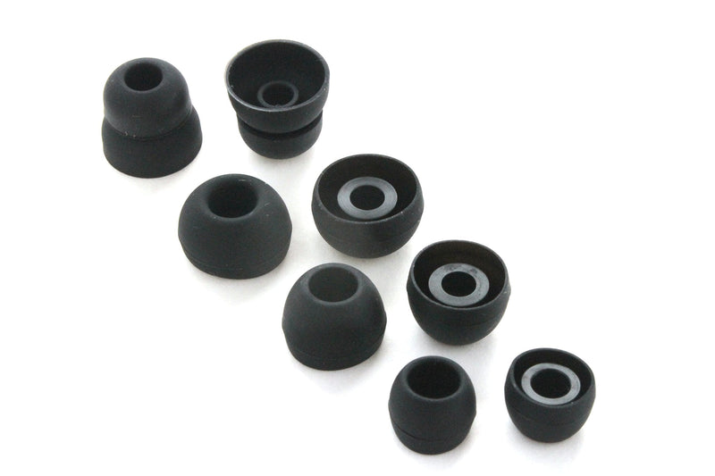 4 Pairs Replacement Eartips Earbuds Eargels Earpads for Powerbeats 2 Wireless Beats by dr dre (Black) Black