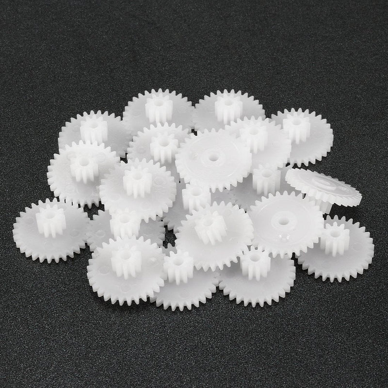 uxcell 20pcs Plastic Gears 30 Teeth Model 30102B Reduction Gear Plastic Worm Gears for RC Car Robot Motor