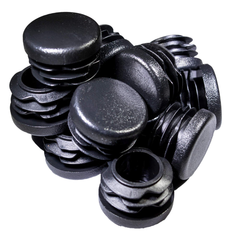 Prescott Plastics 1.25" Inch Square Plastic Plug Insert (8 Pack), Black End Cap for Metal Tubing, Fence, Glide Insert for Pipe Post, Chairs and Furnitures