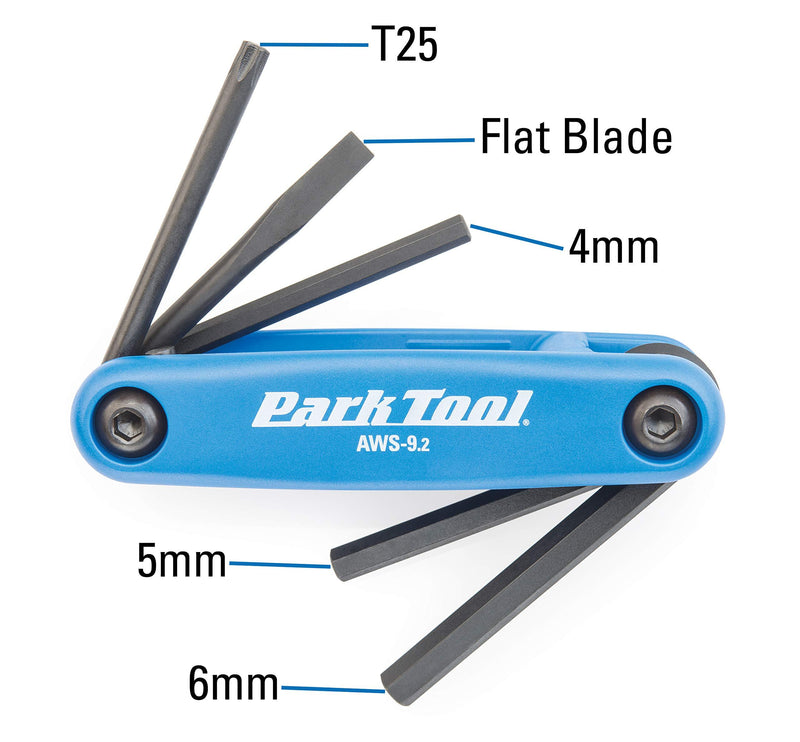 Park Tool AWS-9.2 Fold-Up Hex Wrench and Screwdriver Set Tool