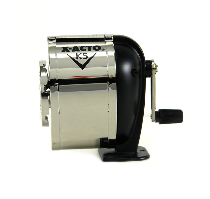 X-ACTO Ranger 1031 Wall Mount Manual Pencil Sharpener,Silver/Black