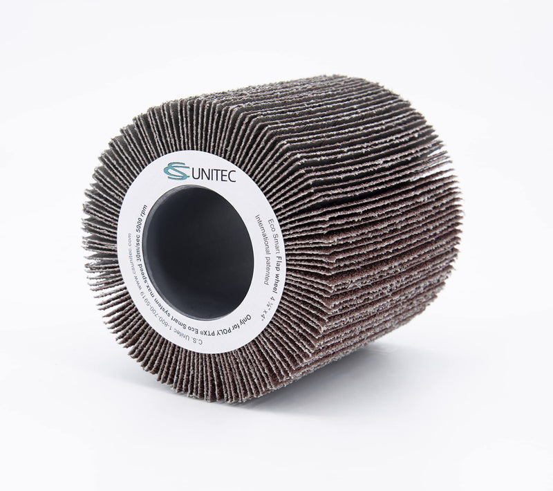 CS Unitec | PTX Flap Disc Wheel | 40 Grit Metal Grinder Tool Attachment| 4" Diameter x 4-1/8" Wide 4" x 4-1/8"