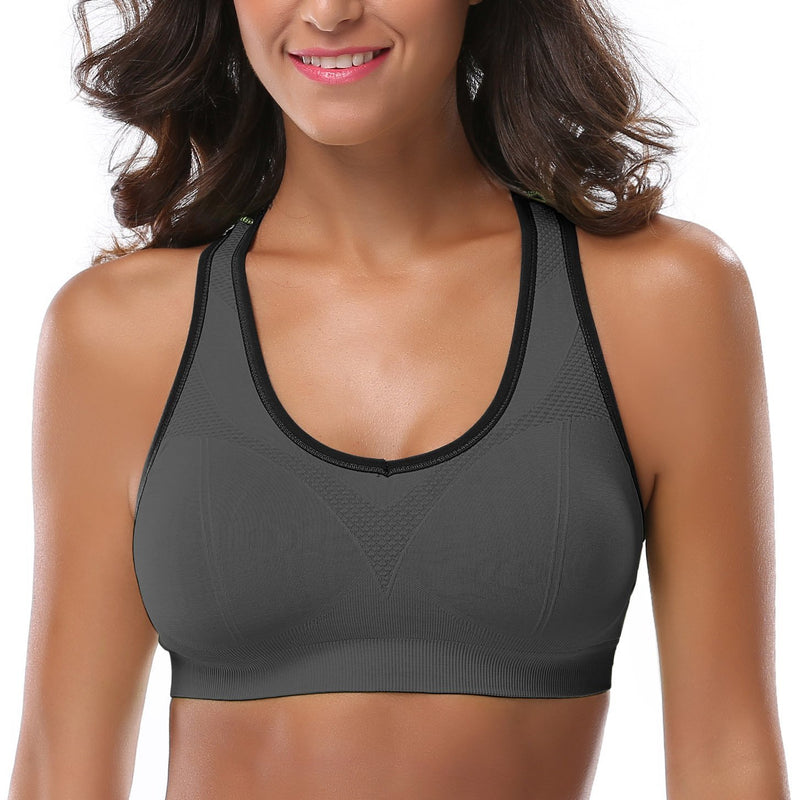 MIRITY Women Racerback Sports Bras - High Impact Workout Gym Activewear Bra Small 5color