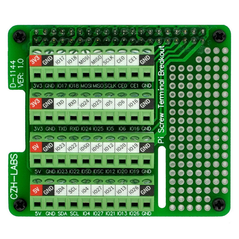 Electronics-Salon Pi Screw Terminal Block Breakout Module, for Raspberry Pi.