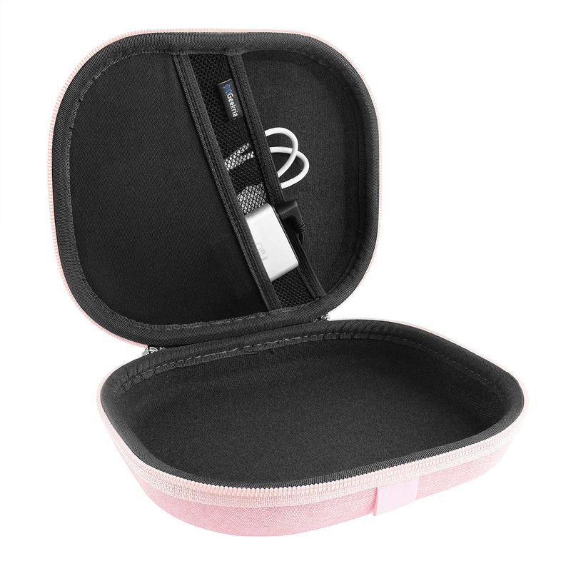 Geekria UltraShell Headphones Case Compatible with Sony MDR ZX300, ZX310, XB200, ZX100, ZX110, ZX102DPV, MDR-ZX110-P Case, Replacement Hard Shell Travel Carrying Bag with Cable Storage (Pink)