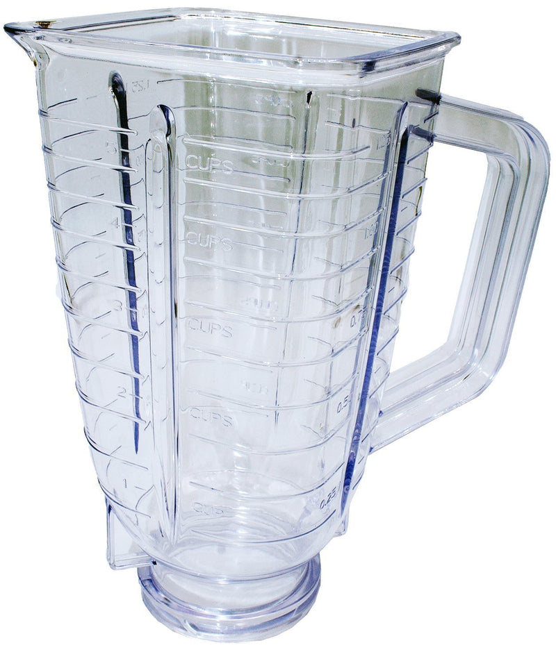 Blendin 5 Cup, Square Top Plastic Blender Jar, Complete, Compatible with Oster and Osterizer Blenders