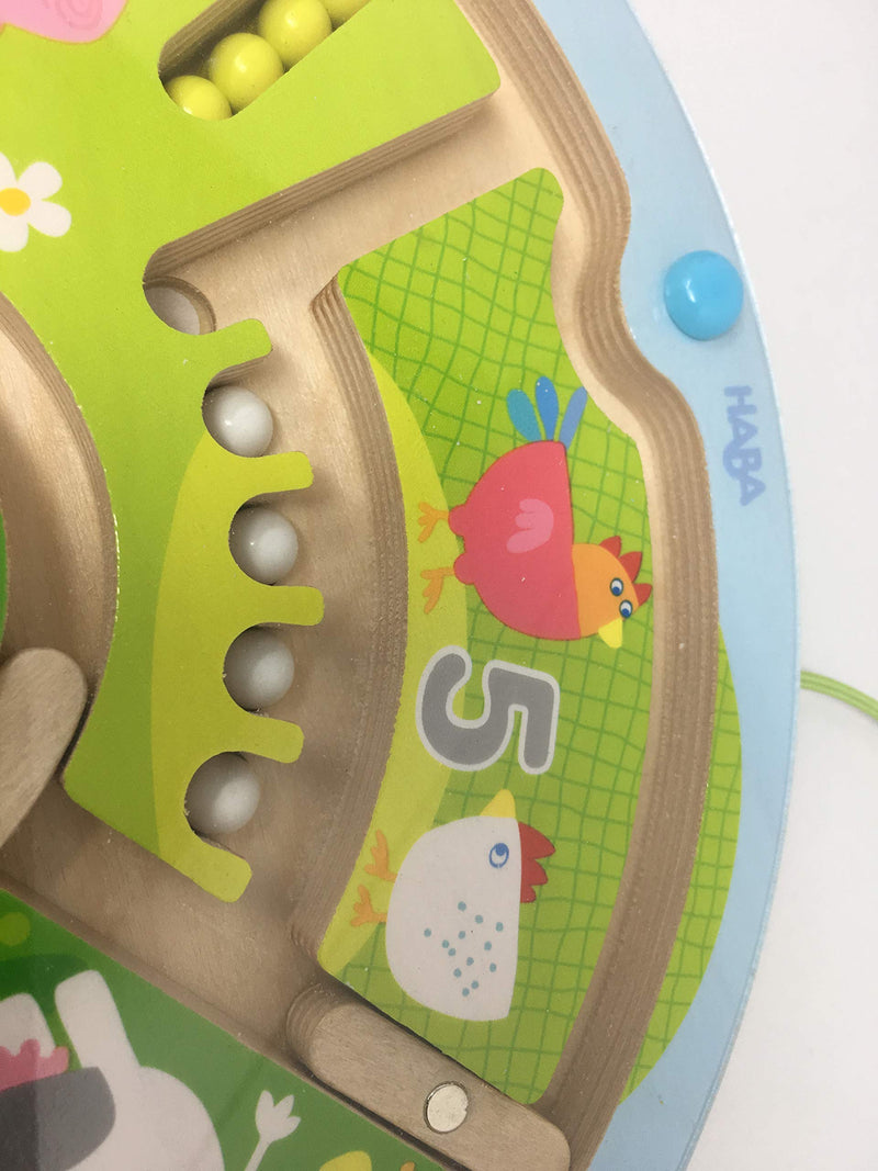 HABA Number Maze Magnetic Game STEM Toy Encourages Color Recognition, Fine Motor & Counting