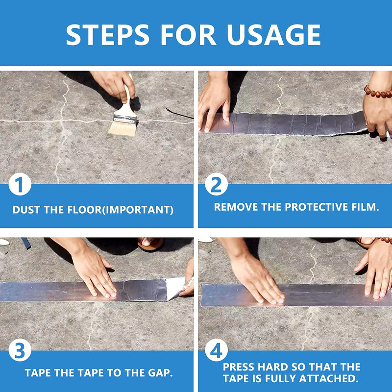 SENKEI Butyl Sealant Tape 2"W X 16.4'L, Multi-Use Outdoor Waterproof Leak Repair and Seal Strip, for Window, Roof, RV, Boat, Tent, Aluminum Foil Tape with Strong Butyl Rubber