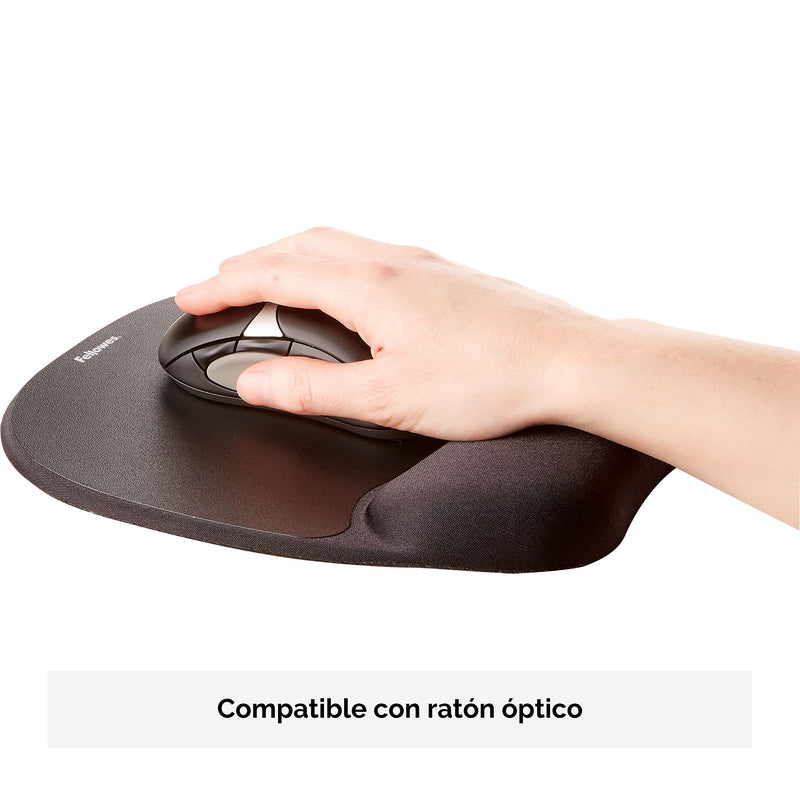 Fellowes Memory Foam Mouse Pad/Wrist Rest- Black (9176501)