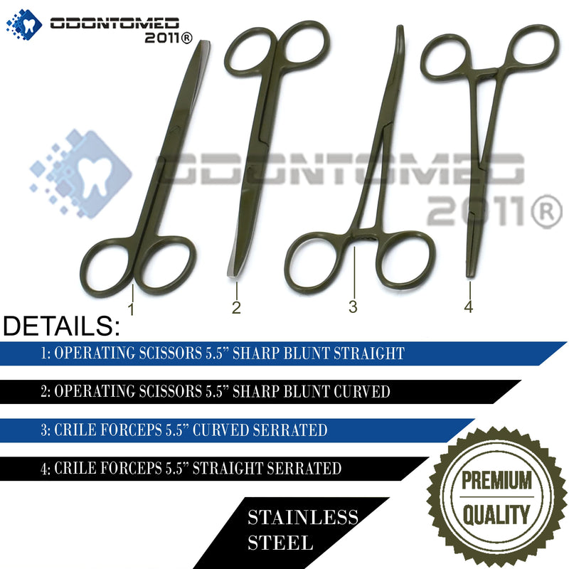 OdontoMed2011 Dissection Kit- First Aid Kit 24 Pcs Advanced Lab Dissection Kit for Anatomy & Biology Students Lab Veterinary Botany Stainless Steel Instruments & 11 Bonus Scalpel Handle MLT-01