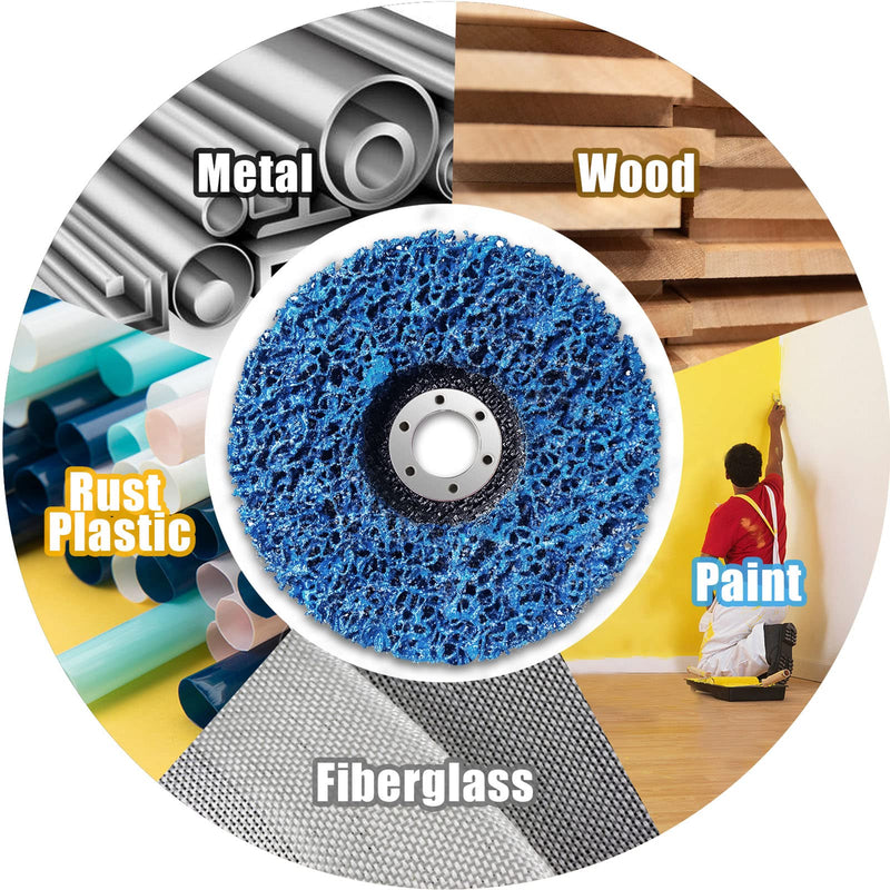 Pack of 5 CSD disc sanding disc 125 mm, OBA coarse cleaning disc nylon fabric disc paint removal rust for angle grinder 125 mm x 22.2 mm
