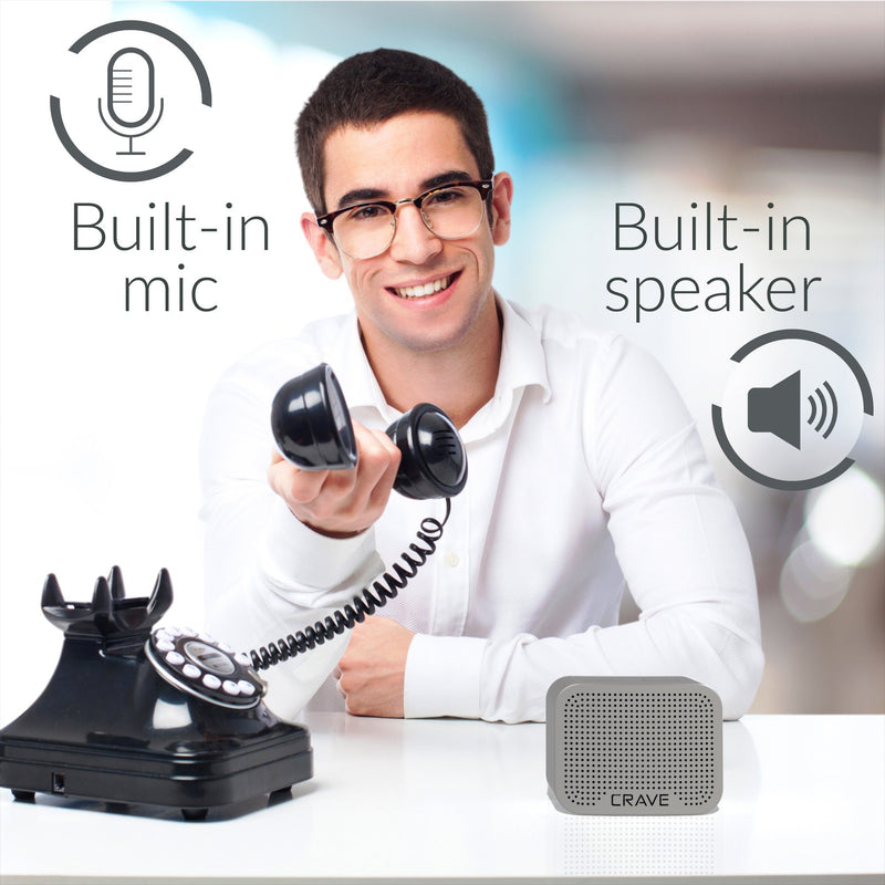 Crave Curve Mini Portable Bluetooth Wireless Intelligent Speaker with Built-in Microphone and Speakerphone