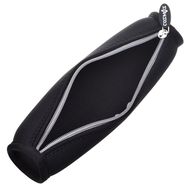 Cosmos Black Color Neoprene Stylus Pen Case Holder Pencil Bag Pouch Gray Zipper