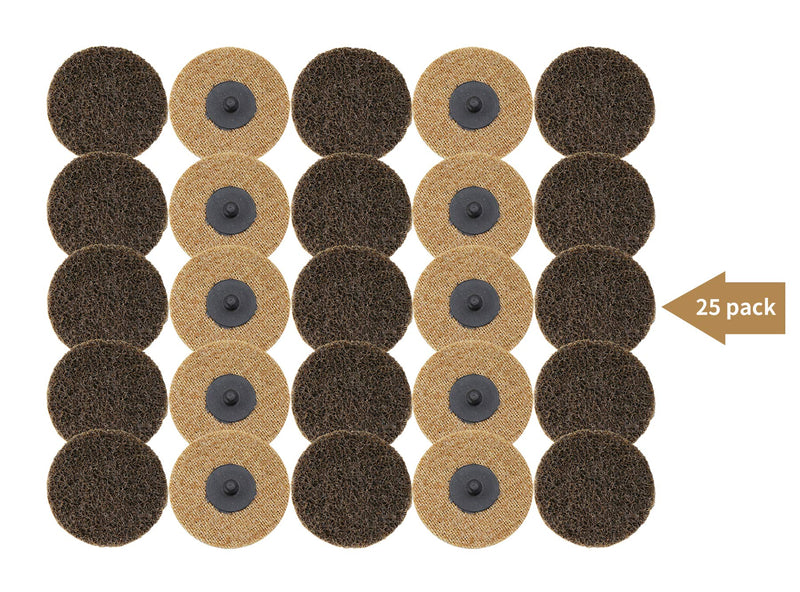 COSPOF 3 Inch Sanding Discs,25 Pack Coarse Quick Change Discs,Surface Conditioning Discs for Die Grinder(Brown-Coarse). Brown-Coarse