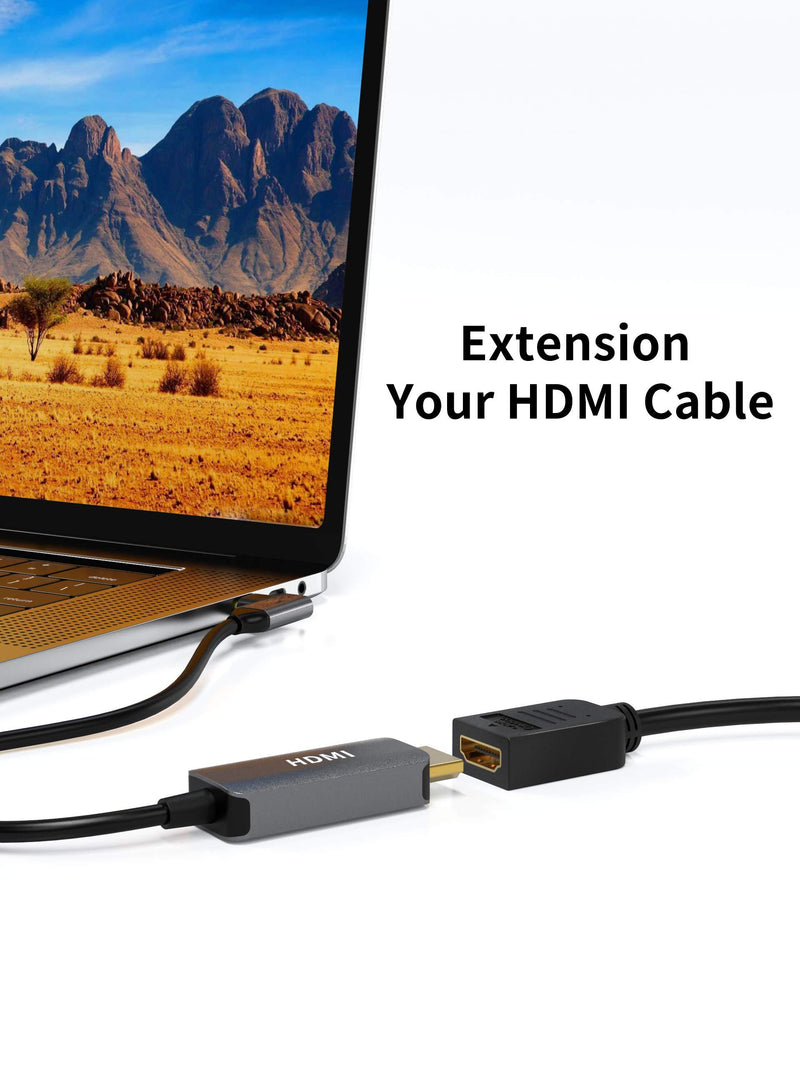 HDMI to DVI Extension Cable 0.5ft Short , CableCreation Bi-Directional 4K HDMI Female to DVI-I(24+1) Male Adapter, 1080P DVI-D to HDMI Conveter, for PC,TV Box, PS5, Blue-ray, Xbox,Switch Male to Female-1PACK