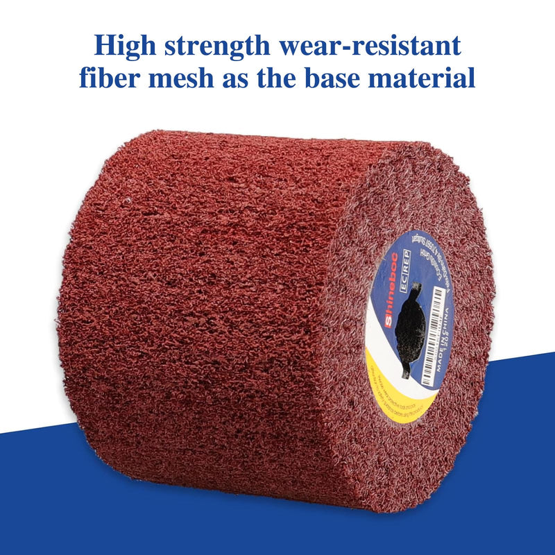 Shineboc sanding roller brush, efficient sanding roller brush made of brown corundum and synthetic fiber, sanding sleeves for sanding roller sander for sanding matting satin finishing - 180 grit