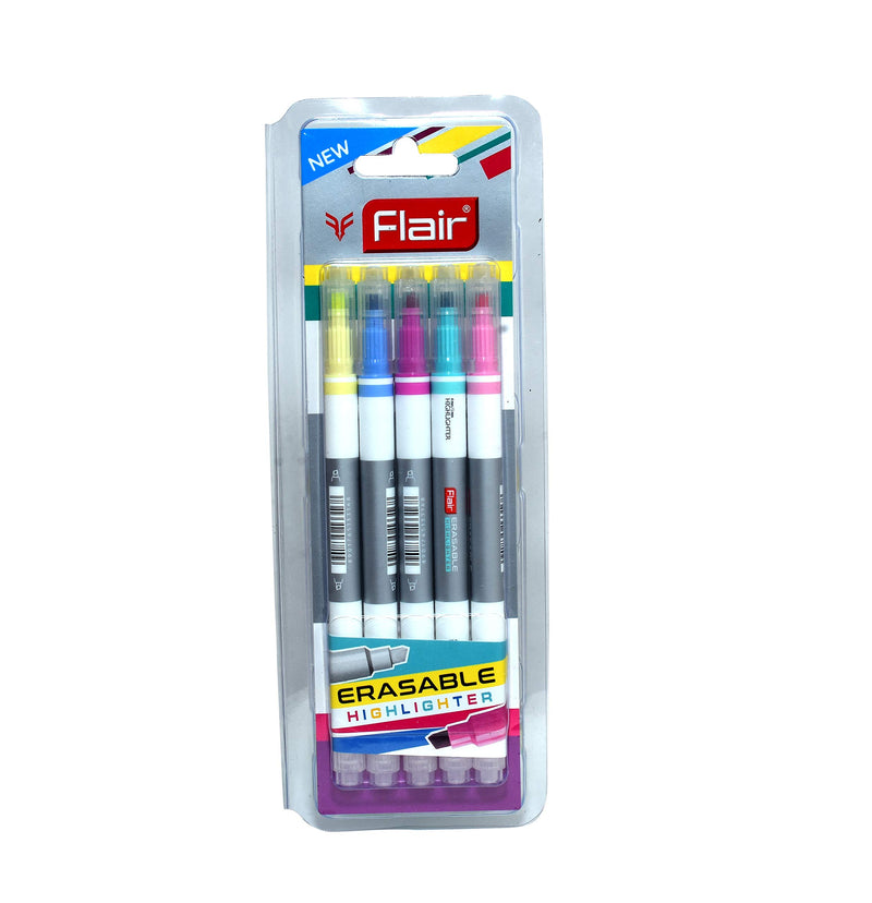 FLAIR ERASABLE HIGHLIGHTER (PACK OF 5)