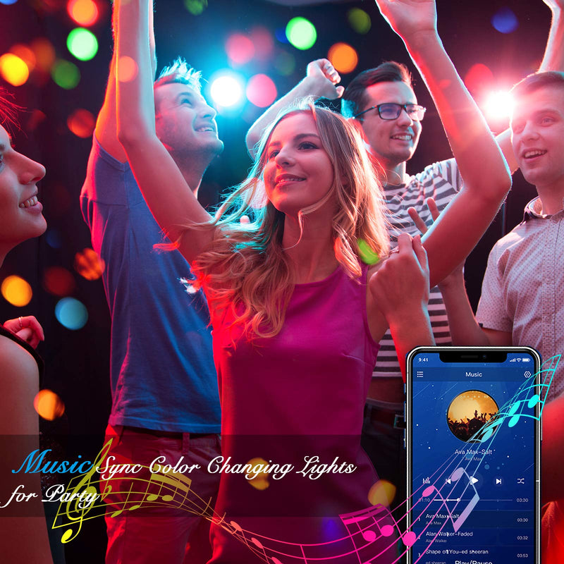 DAYBETTER Led Strip Lights 100ft (2 Rolls of 50ft) Smart Light Strips with App Control Remote, 5050 RGB Led Lights for Bedroom, Music Sync Color Changing Lights for Room Party Multicolor 100.0 Feet