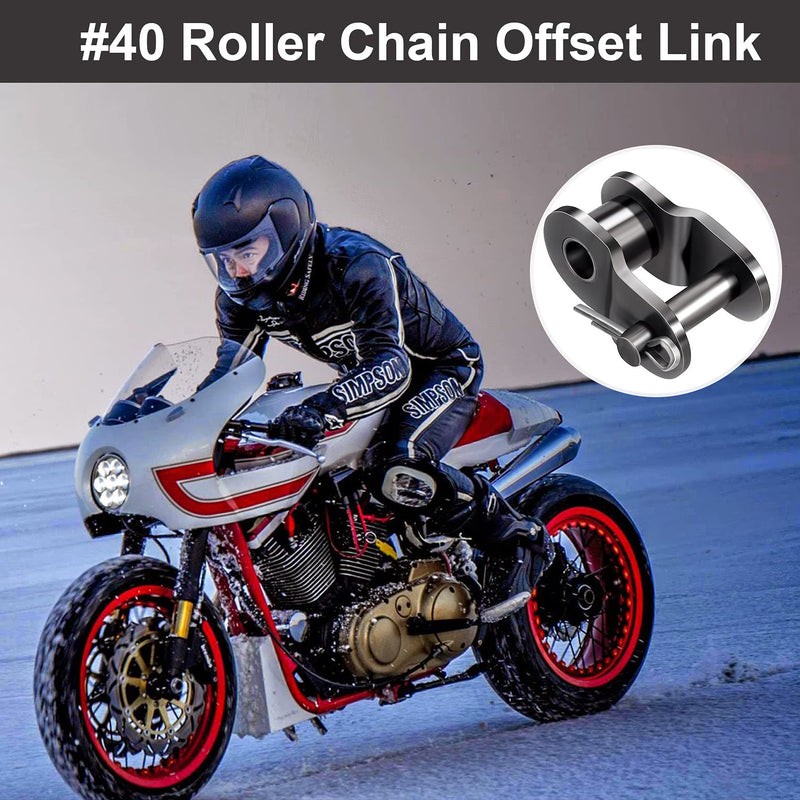 OIIKI Roller Chain Offset Link #40, 8-Pack