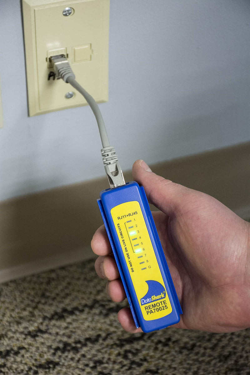 DataShark Network Cable Tester - Cable Mapper, Check Continuity - Test Patch Cords or Installed Cable Runs