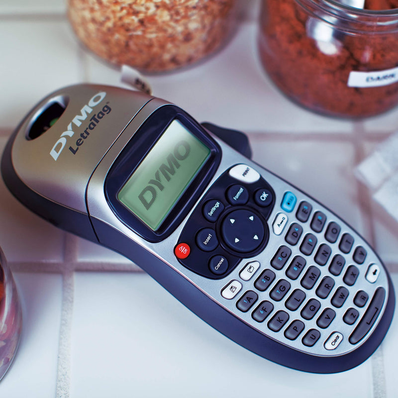 DYMO Label Maker, LetraTag 100H Handheld Label Maker, Easy-to-Use, 13 Character LCD Screen, Great for Home & Office Organization 1749027