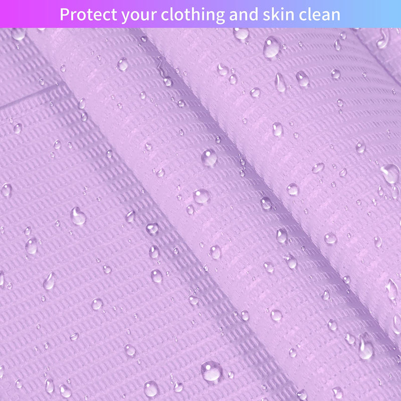 60 PCS Disposable Dental Patient Bibs Tattoo Bib 13" x 18", Annhua Waterproof Dentist Polyback Towel 3 Ply Dental Napkins - Sturdy and Leakproof -Purple Purple
